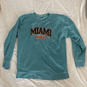 Miami Canes Teal Sweater